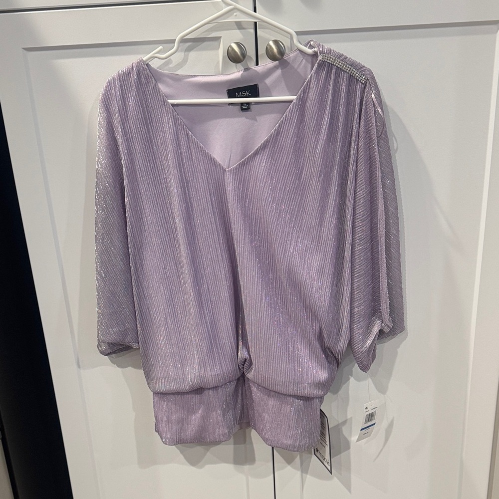 MSK lavender blouse